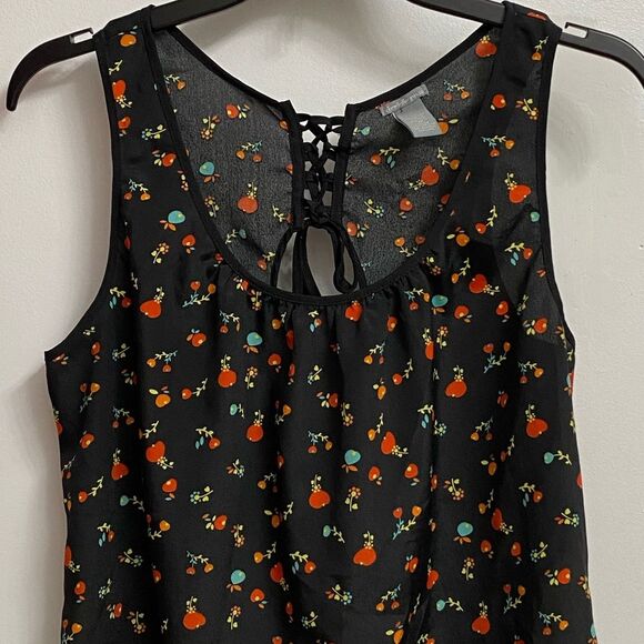 Charlotte Russe Women's Cherries Flowers Beachy Tank Top Size M Cute Coquette - Picture 3 of 12